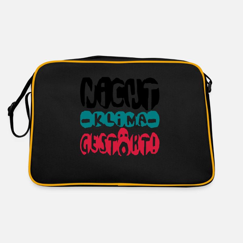 nicht klima gestört - Retro Tasche - Schwarz/Gold