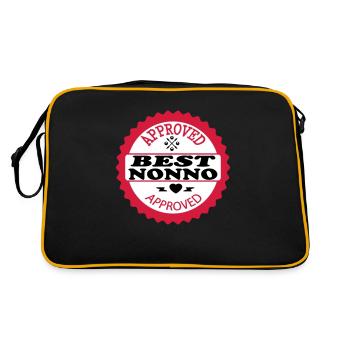 APPROVED BEST NONNO - Retro Bag - black/gold - Back