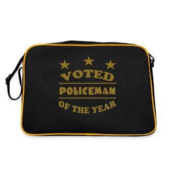VOTED POLICEMAN OF THE YEAR - Sac Retro - noir/or - Dos