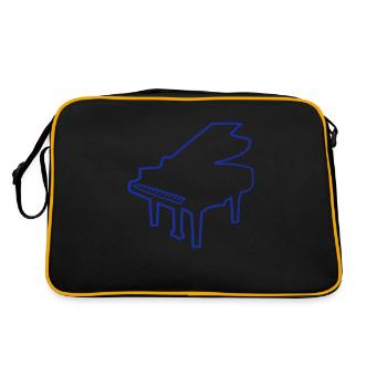 Piano Piano Playing Classical Music Instrument - Retro Bag - black/gold - Back
