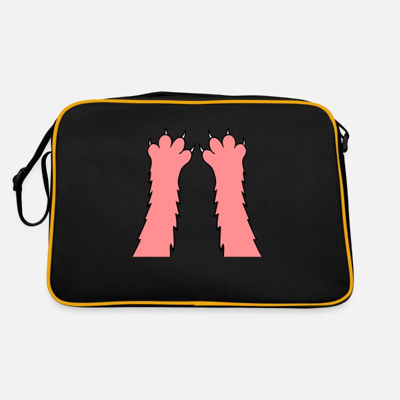 Cats, claws, paws, paws, sharp claws, scratching Retro Bag