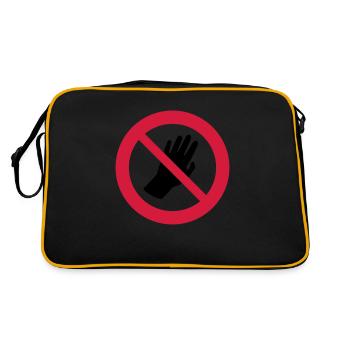 Transparent: Please don't touch me Autism Asperger - Retro Bag - black/gold - Back