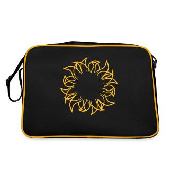 Bright Sun Rays Summer Glow Light Warmth - Retro Bag - black/gold - Back