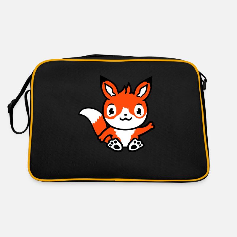 Fuchs Rotfuchs Wildes Tier Schlauer Wald Bewohner Retro Tasche