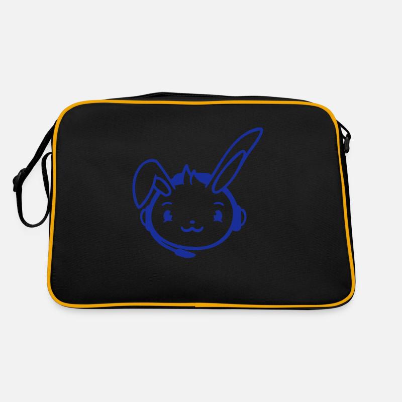 Hase spielt Konsole Headset Gamer Nerd Kopfhörer Retro Tasche