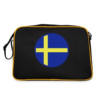 Sweden Flag Flag - Retro Bag - black/gold - Back