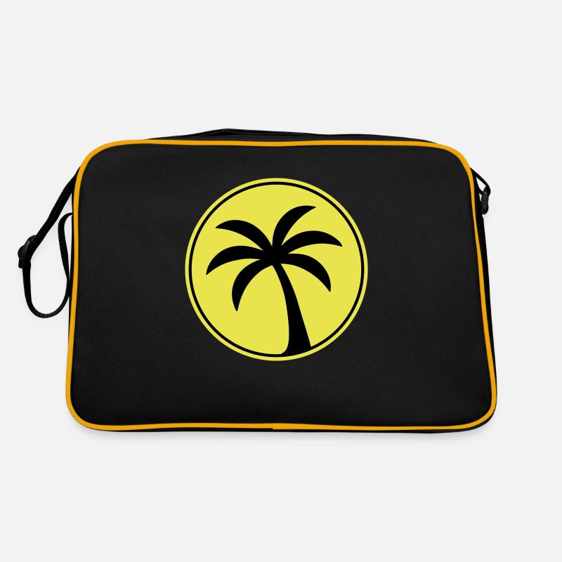 Plage de l’icône de palmier Sac Retro