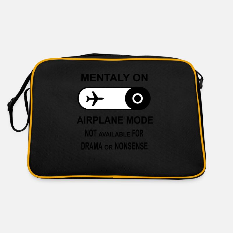 Mental im Flugzeugmodus Retro Tasche