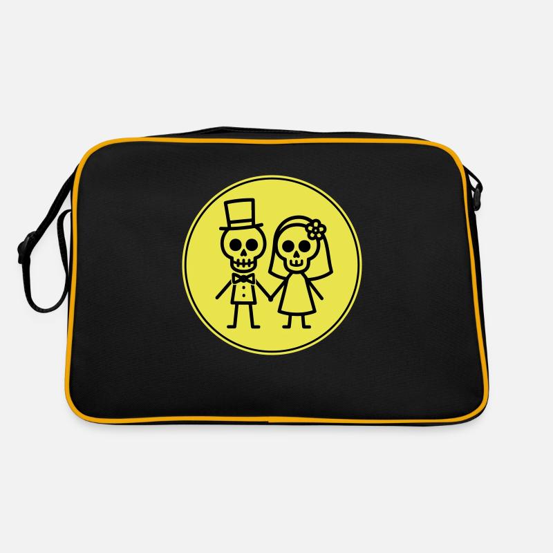 Mariage squelette drôle couple Sac Retro