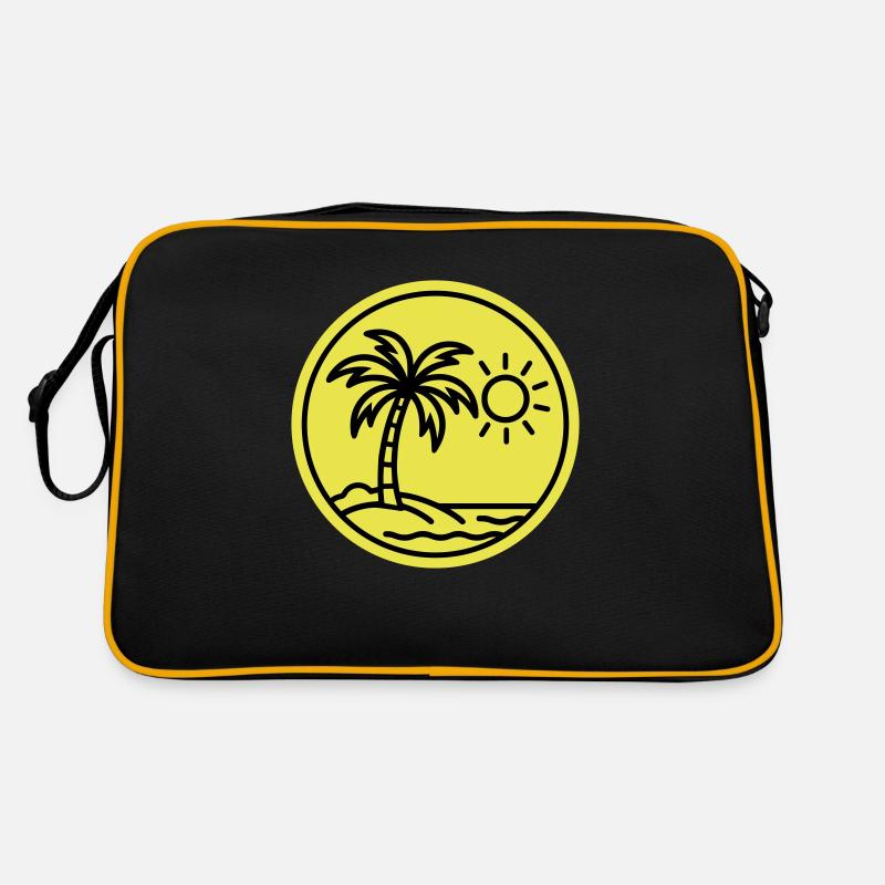 Plage de palmiers d’été Sac Retro