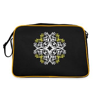 Ornament Floral Symbol - Retro Bag - black/gold - Back