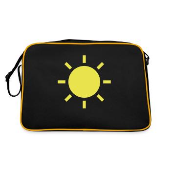 Symbole de temps - soleil - Sac Retro - noir/or - Dos