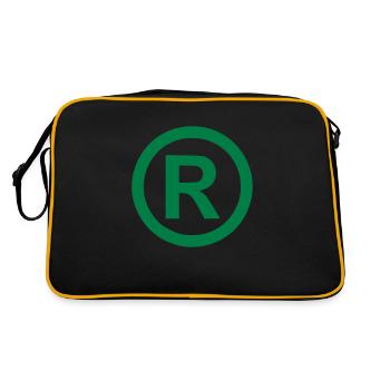 Registered - Trademark - Patent - Copyright - Retro Bag - black/gold - Back