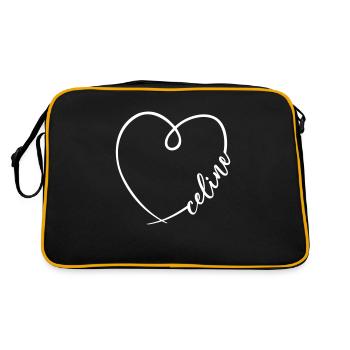 Céline Nom Calligraphie Coeur - Sac Retro - noir/or - Dos