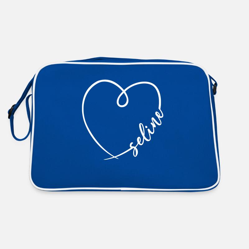 Seline nom calligraphie coeur Sac Retro