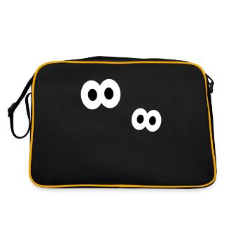 Augen - Retro Tasche - Schwarz/Gold - Hinten