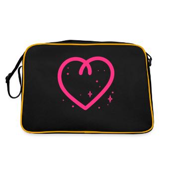 Coeur scintillant - Sac Retro - noir/or - Dos