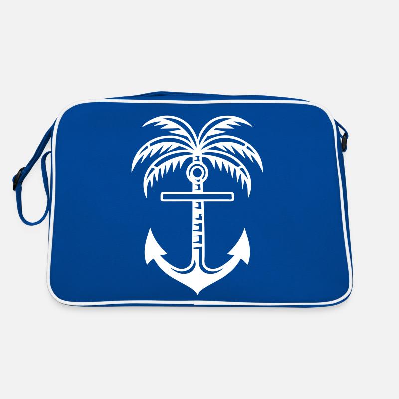Palm Tree Anchor Icon Retro Bag