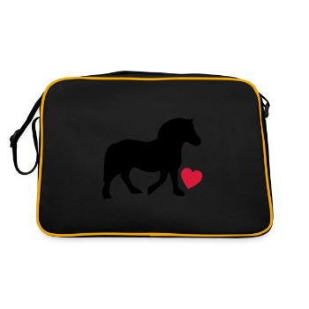 Fjord Horse - Retro Bag - black/gold - Back