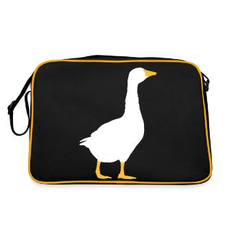 Design goose silhouette - Retro Bag - black/gold - Back
