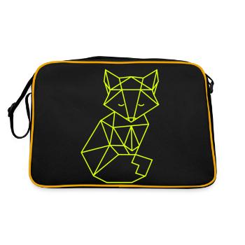 Origami-Fuchs - Retro Tasche - Schwarz/Gold - Hinten