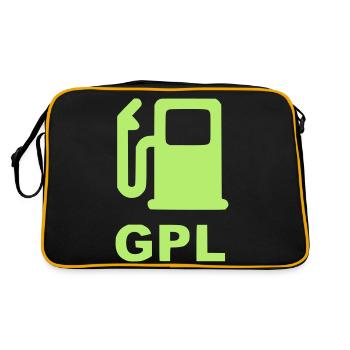 GPL gauche verte - Sac Retro - noir/or - Dos