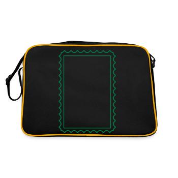 Timbre-poste très grand - Sac Retro - noir/or - Dos