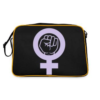 Rébellion Faust Symbole féministe - Sac Retro - noir/or - Dos
