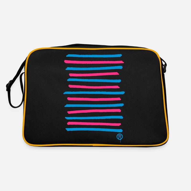 Sprayed graffiti lines, printing color freely selectable Retro Bag