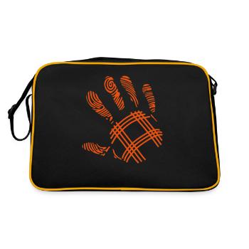 petanque empreinte main - Sac Retro - noir/or - Dos