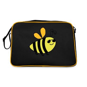 bee - Retro Tasche - Schwarz/Gold - Hinten