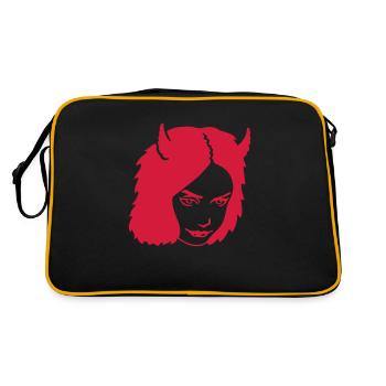 Devil Girl - Line - Retro Bag - black/gold - Back