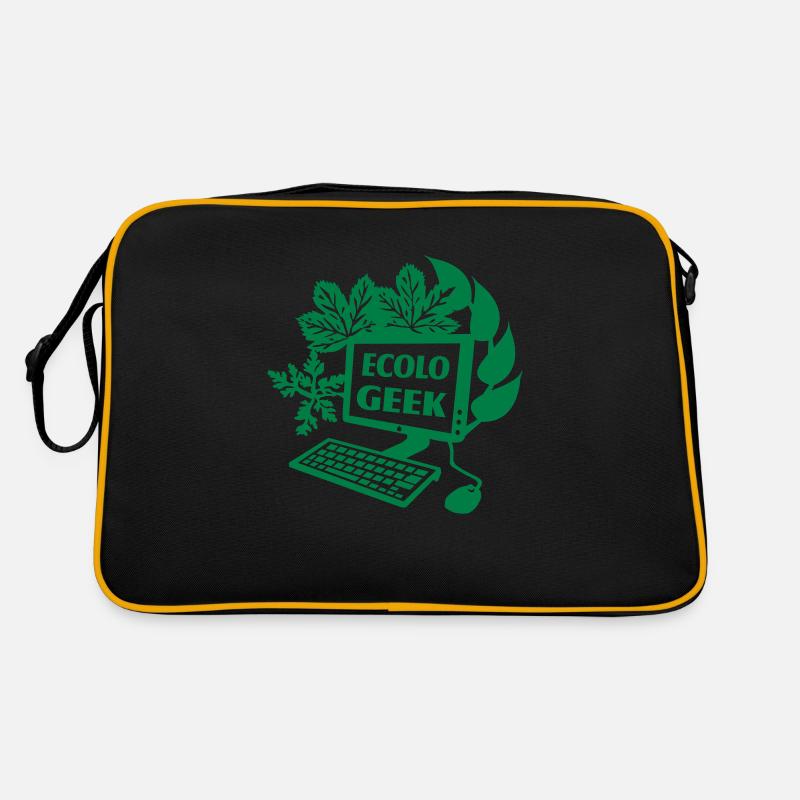 Eco Geek - Retro Tasche - Schwarz/Gold