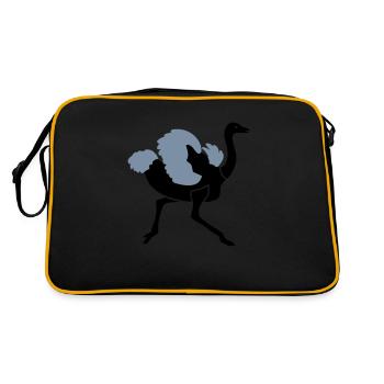 Ostrich - Retro Bag - black/gold - Back