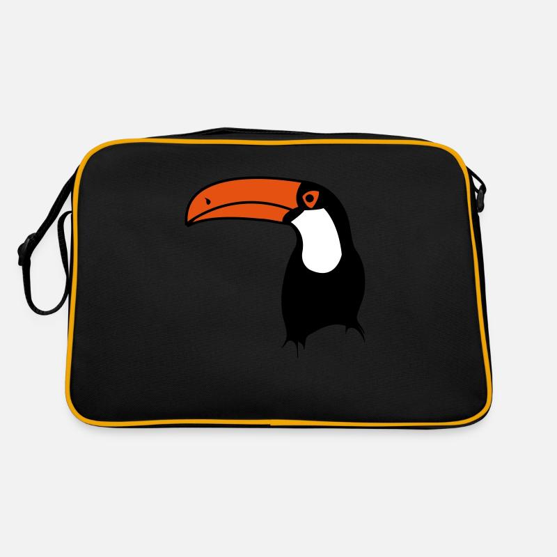 papagai2 - Retro Tasche - Schwarz/Gold