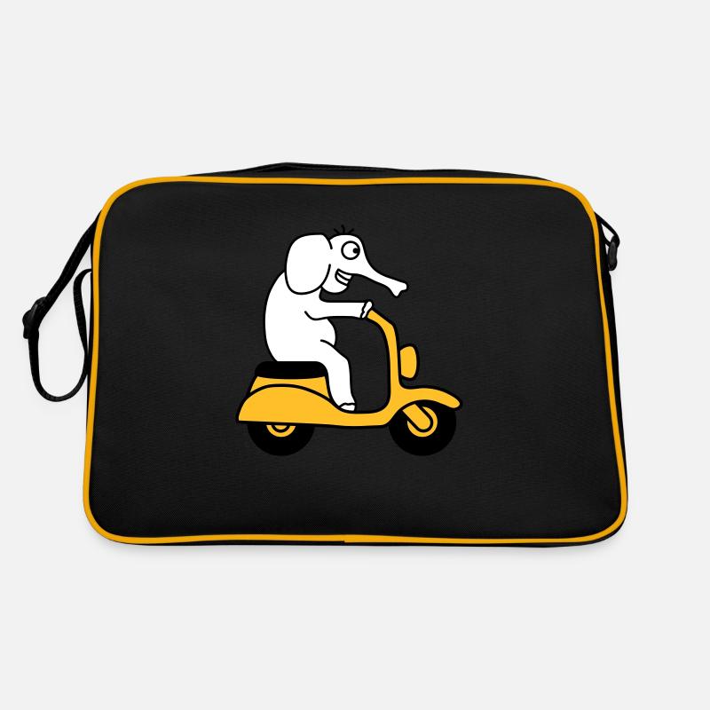 Moped Elephant Retro Tasche