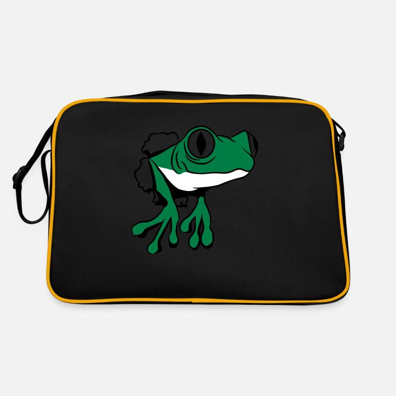 Frog hole funny - Retro Bag - black/gold