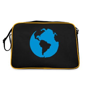 planete terre bleu icone 2805 - Sac Retro - noir/or - Dos