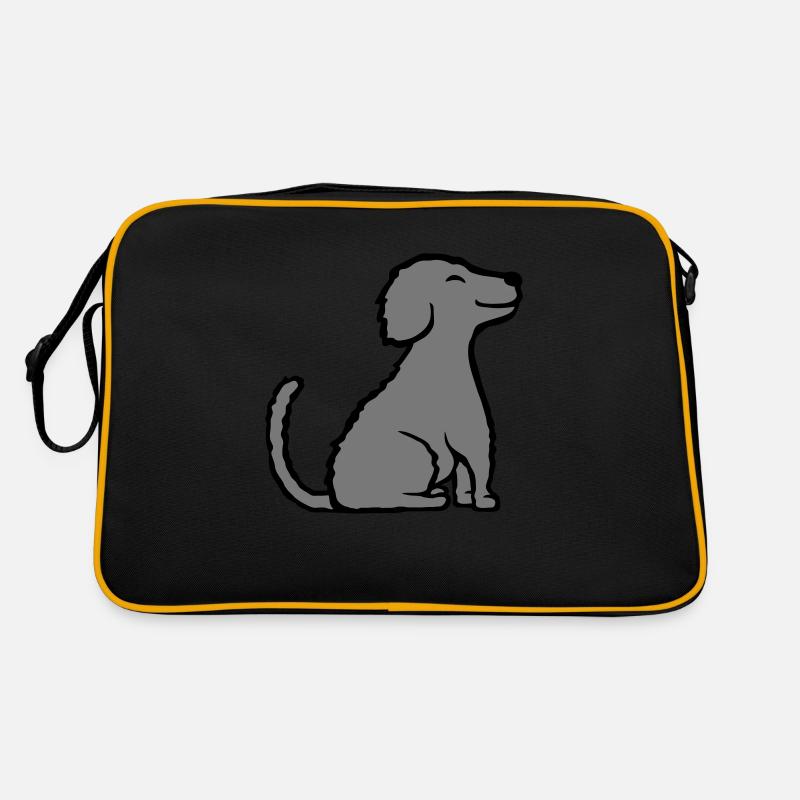 Heureux assis bon chien Sac Retro