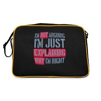 I m not arguing - Retro Bag - black/gold - Back