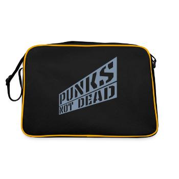 punks pas mort citation - Sac Retro - noir/or - Dos