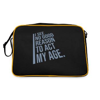 to act my age - Retro Bag - black/gold - Back