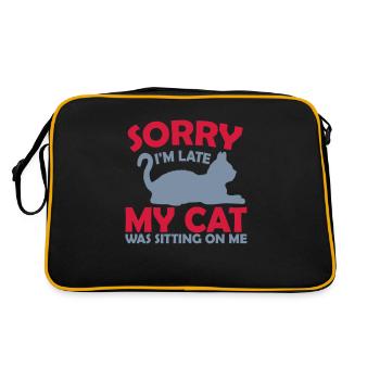 sorry cat was sitting - Retro Bag - black/gold - Back