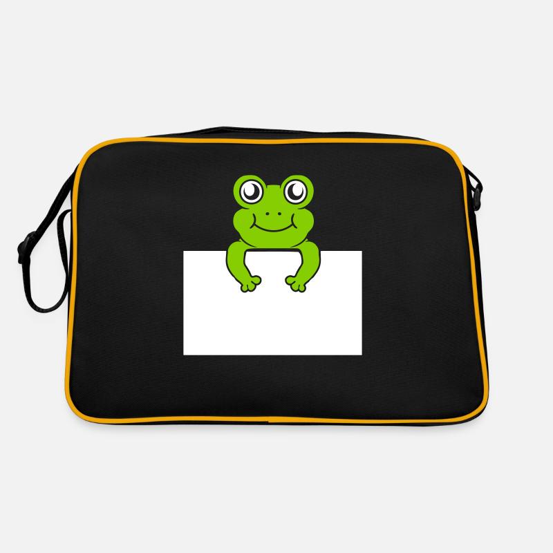 Present text Comic Frog Retro Bag