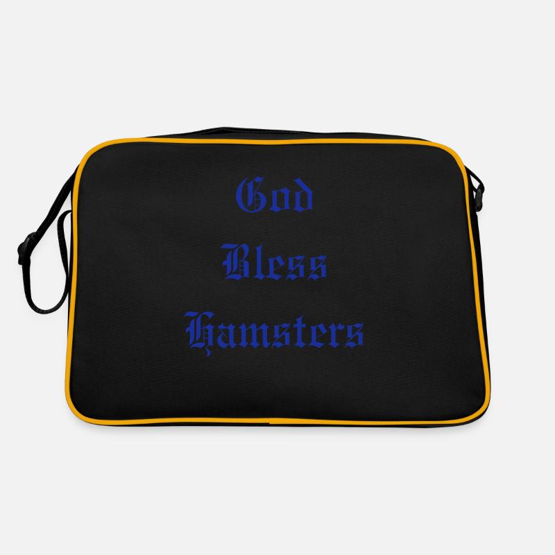 GodBlessHamsters - Retro Bag - black/gold