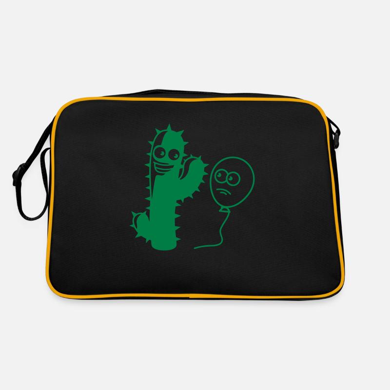 Cactus ballon poignée de main salutation pointes - Sac Retro - noir/or