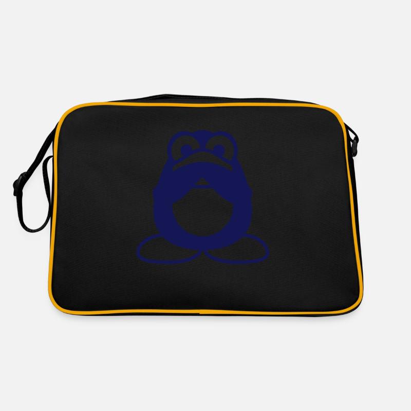 Penguin Nothing Talking Silent Hands Covering Mouth Retro Bag