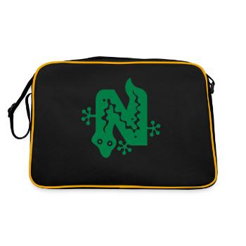 Serpent | Serpent | lettre N | Vectorale - Sac Retro - noir/or - Dos