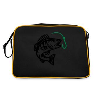 Pike Fish Fishing - Retro Bag - black/gold - Back