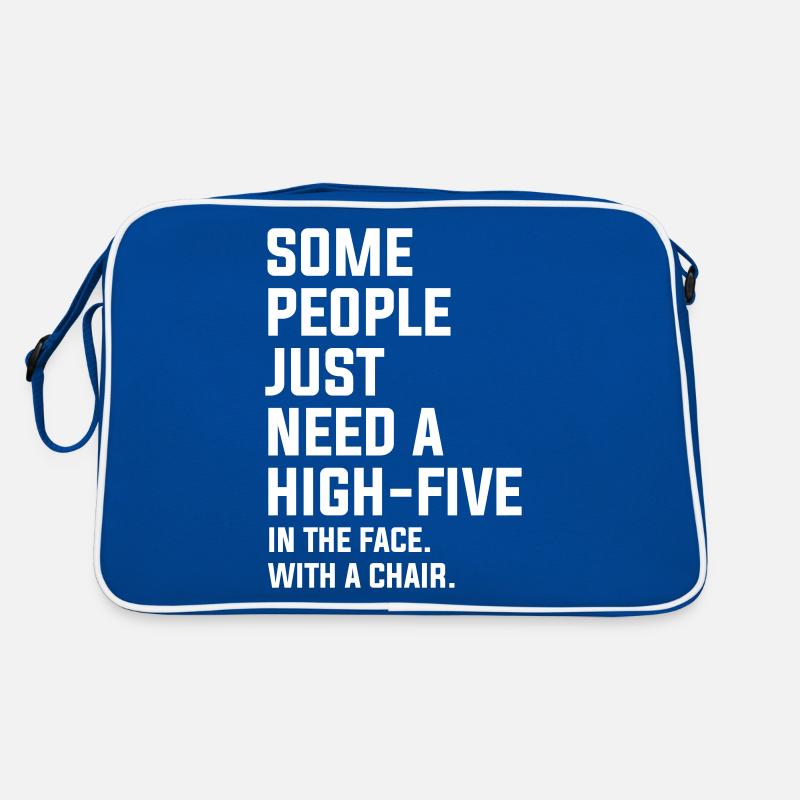 High-Five mood mood office man idiots office Retro Bag